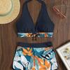 Swimming river swimsuit new bikini swimsuit, split print boxers swimsuit sexy women bikini