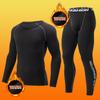 Ensemble 2 pièces Homme Serré Chaud Manches Longues Pantalon pour Automne Hiver Homme Fitness Pantalon Chemise Course Yoga Athlètes Sport