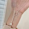 New S925 Sterling Silver Fine Charms Adjustable Round Pendants Necklace For Women Party Wedding Fashion Pretty Jewelry Girl Gift