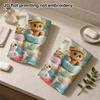 Bear Rabbit Summer Beach Print Towel, Quick Dry Absorbent Kids Towel for Pool
