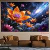 2D Plane Unique Cosmic Flower Visual Background Fabric Suitable for Festival Parties and Celebration Events Polyester Fiber