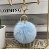 Auf Lager 8cm Kunstkaninchenfell Pompom Schlüsselanhänger - Plüschkugel Anhänger für Taschen und Kleidung