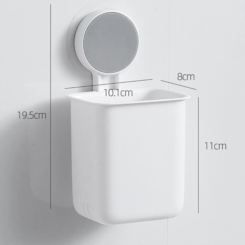 

Adhesive Toothbrush Holder Wall Mounted Toothpaste Mouth Cup Waterproof Holder PP Bathroom Storage Shelf Rack Organizer