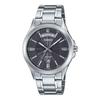 Standard Day Date Analog Watch MTP-1381D Day Date Calendar Men's Stainless Steel Sunbeam Dial Gray Japan Movement