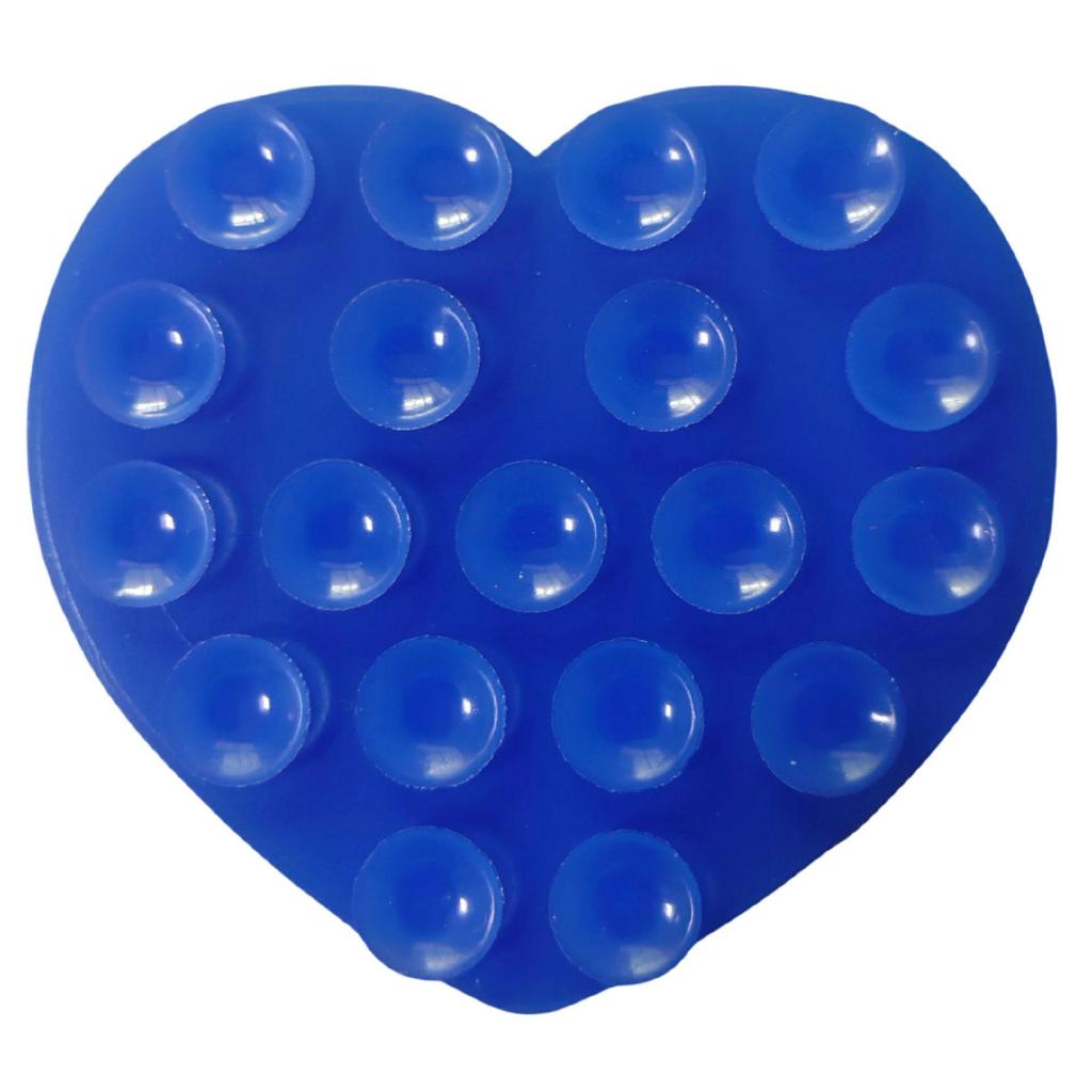 Heart-Shaped Silicone Suction Cup Stand Double-Sided Suction Cup Hands-Free Strong Grip Holder