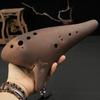 Ocarina Orff Instrument muzyczny Profesjonalny flet Retro Flet ceramiczny 12 otworów C-key Profesjonalny typ występu Flet ceramiczny zwykły wypalany