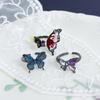 Kein Geschlecht Trend Cool Dunkel Kokon Schmetterling Farbverlauf Ring Weiblich Reines Verlangen Wind Persönlichkeit Nische Mode Ring