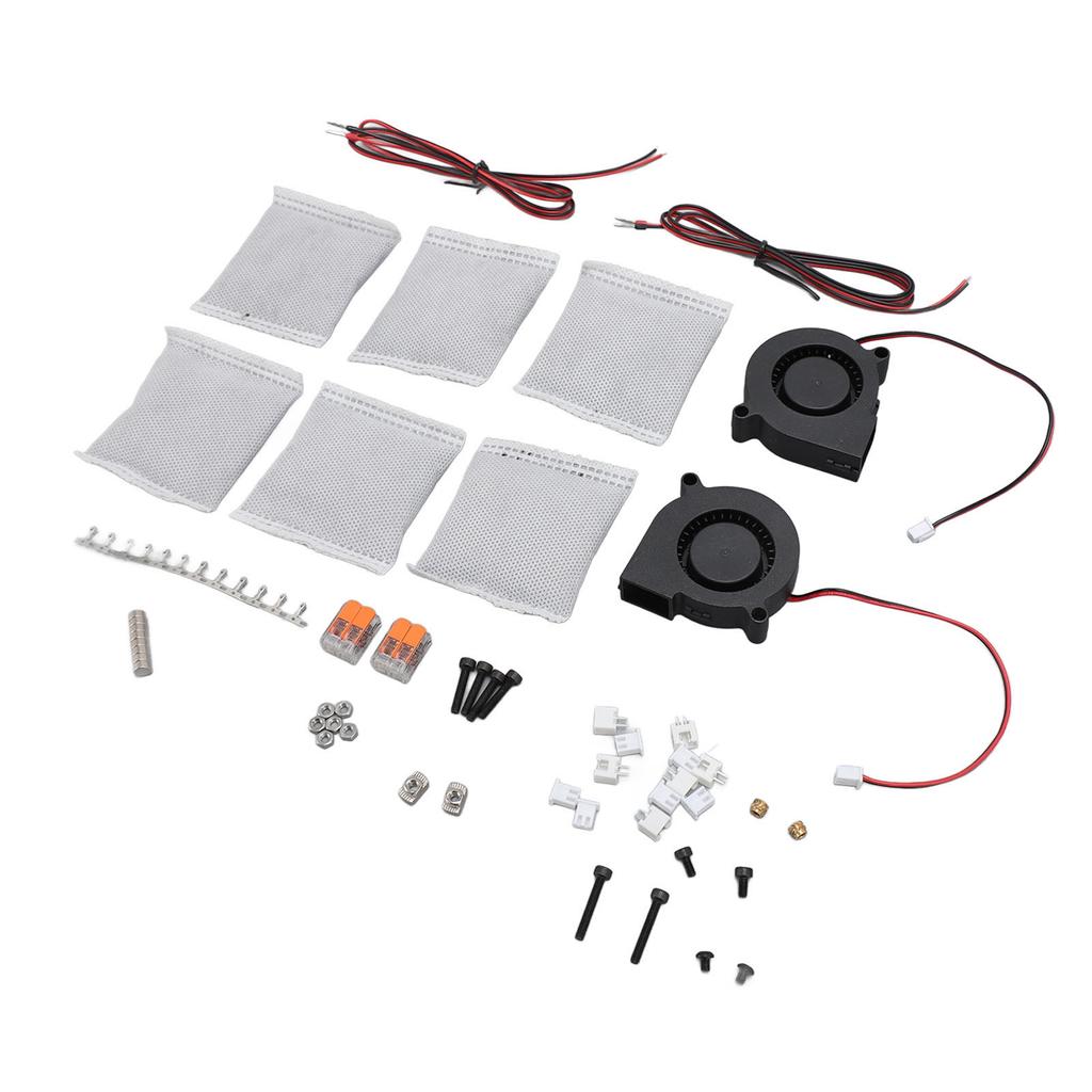 3D Printer Carbon Filters Refillable Quick Purification Durable Activated Carbon Filter with Fans