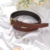 DakS Brown Gold Buckle Leather Women S Belt Dbbe6e755w3