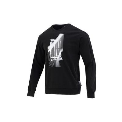 Martial Series Graphic Print Crew Neck Sweatshirt Men Tops Black IA8183