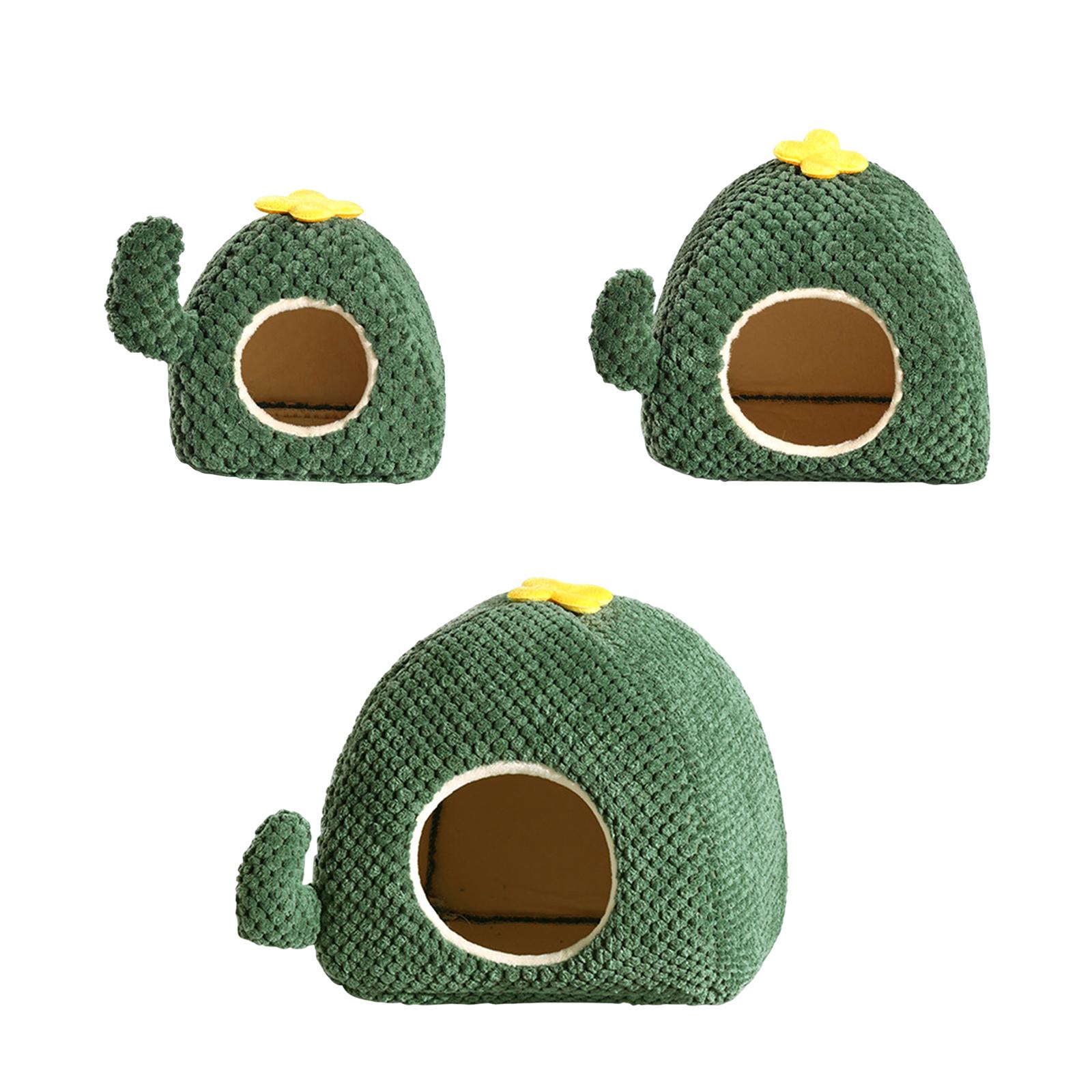 

Cozy Bunny Guinea Pig Bed House Thick Plush Sleeping Nest for Hamster Rat Small Animal Shelter S