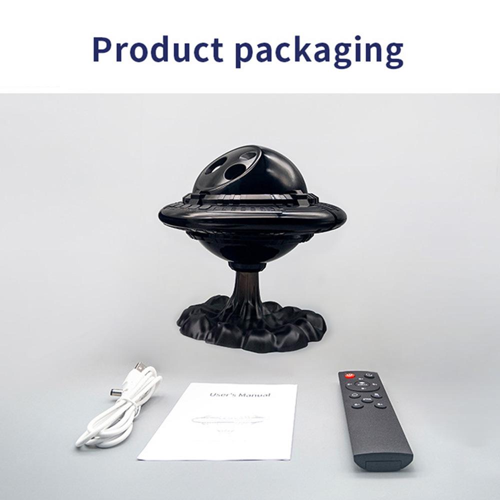 Night Lights Star Projector Flying Saucer Shape Ornaments Projector Atmosphere Lamp with Remote