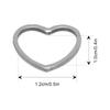 30pcs Stainless Steel Stainless Steel Pendants Hollow Frame Small Linking Ring Charms Silver 14mm Size