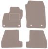 Beige Velour Floor Mats For: Ford Focus MK3 FL Sedan, Station Wagon, Hatchback (2017-2020)