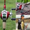 4 Sections Fishing Rod with 7.2:1 High Speed Baitcasting Reel Portable Fishing Rod Set Fishing Tools