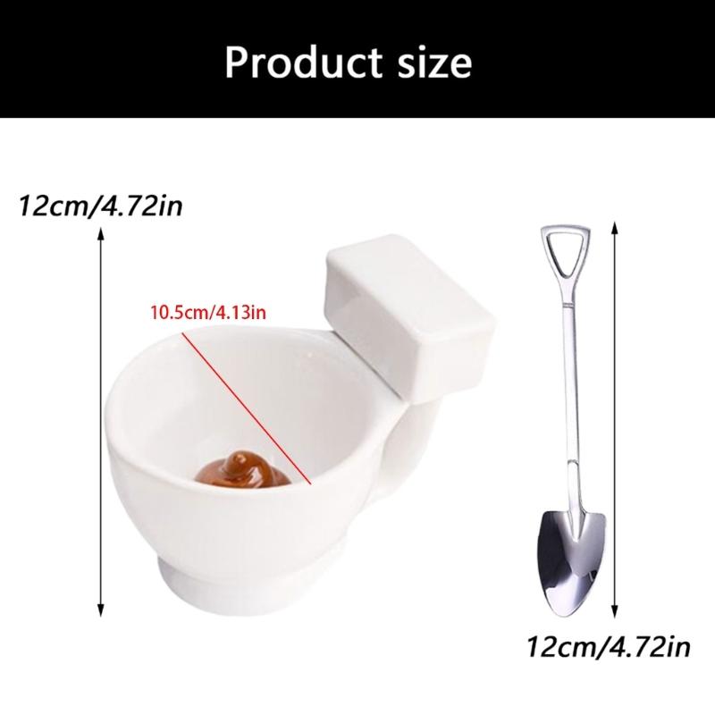 Humorous Commode Shaped Ceramic Mug Dishwasher Safe Water Cup Ergonomic Handle Drinkware Home Accessory