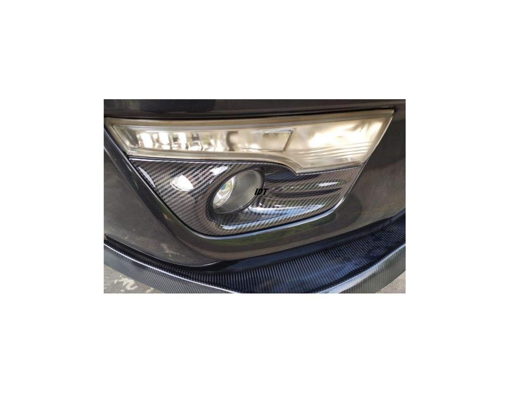Carbon fiber fog lamp cover garnish for Toyota Teana L33 mini Inspection compliant (includes cloth) -