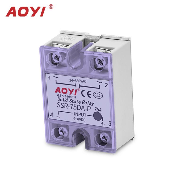 AOYI SSR-DA-P Random Single-Phase Solid State Relay (DC to AC, Screw Mount)