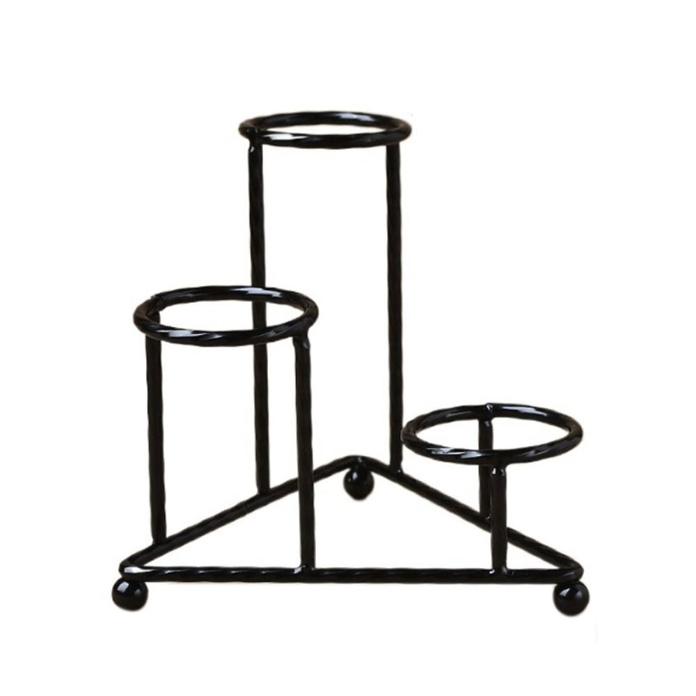 Large Capacity Triangular Ball Base Silver/Black/Gold Crystal Ball Stand  Office