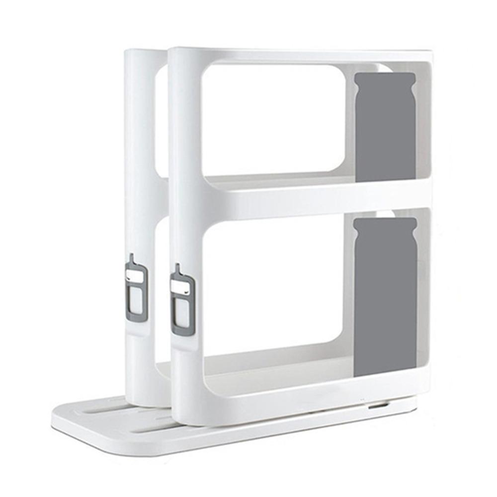 

White 2 Layer Rotating Storage Shelf Plastic Spice Rack Kitchen Rotating Organizer Kitchen белый
