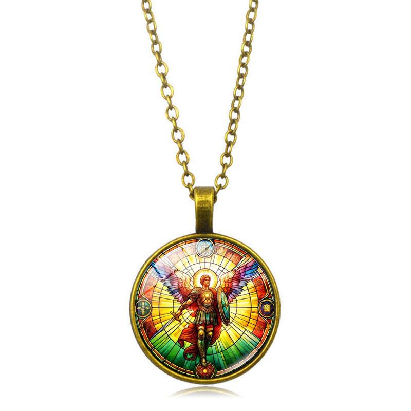 New Archangel Michael Time Women's Versatile Retro Pendant Necklace