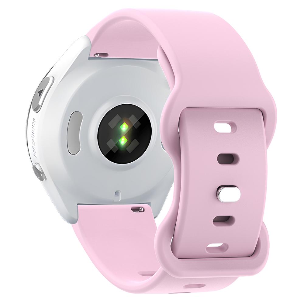 Universal 18mm Solid Color Silicone Strap Butterfly Shape Buckle Smartwatch Band