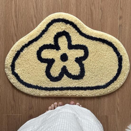 Anti-Slip Floor Mat Absorbent Imitation Cashmere Kitchen Bathroom Mat Oil-resistant Sink Mat Multifunctional Living Room Rug