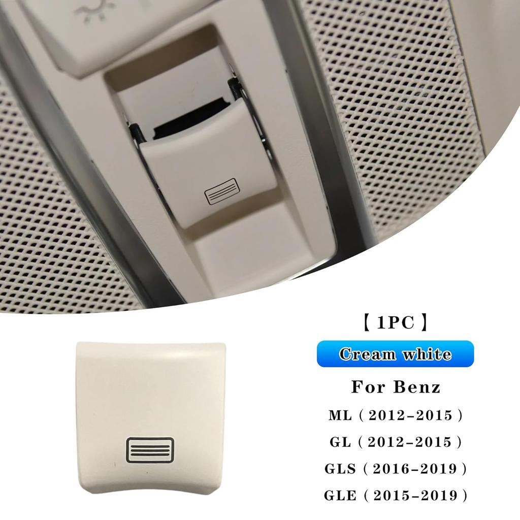 Compatible with Mercedes Benz Sunroof Switch Button,Car Sunroof Switch for Mercedes Benz ML GL GLE GLS W166 W292 ML300 ML350 GLE350 (Cream White)