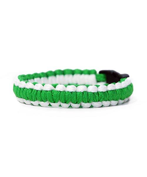 P.o.A Dünnes Armband - Weiß / Grün (Handgemacht)