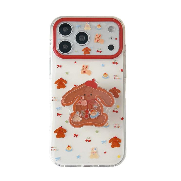 Korean Style Sweet Little Rabbit Phone Case for iPhone 17/16 Pro Max/15 Pro