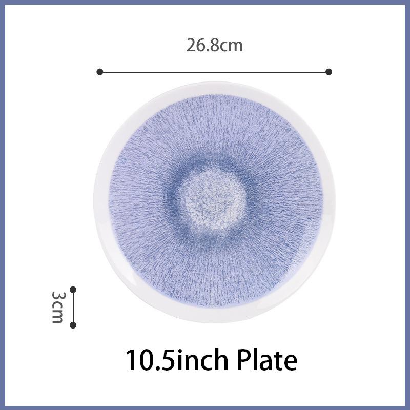 

Керамическая посуда с узором «фиолетовые зрачки», китайская старинная фруктовая тарелка, миска для приправ, масленка, кухонная посуда