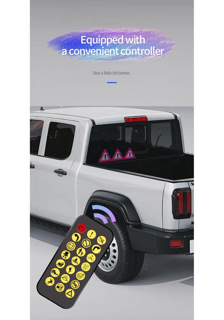 Bluetooth-Enabled LED Car Display: Soft, Flexible USB-Powered Screen for Window Advertising