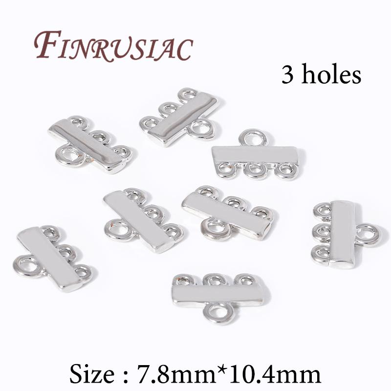 18K Gold Plated Pendant Bails Connector For Jewelry Making,2/3 Strand Layer Clasps For DIY Necklace Bracelets Accessories