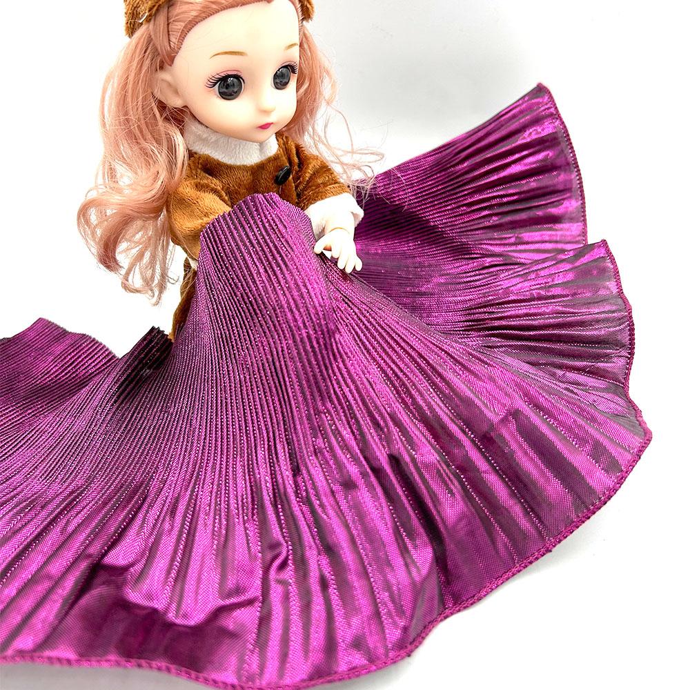 Metalická Lesklá Krajka Lemování Velká Vlna Stužka Tkanina Navržená Velkou Značkou Skládaná Síťovina Organza DIY Styling Šití Móda Volán