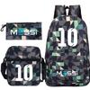 Football Printed Student Backpack Multifunctional Usb Interface Large Capacity Leisure Travel Backpack
