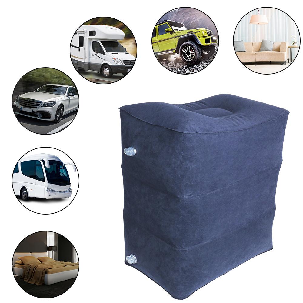 PVC 3 Layers Footrest Pillow Portable Adjustable High Leg Support On Airplane Car Bus Inflatable Travel Foot Rest Pillows