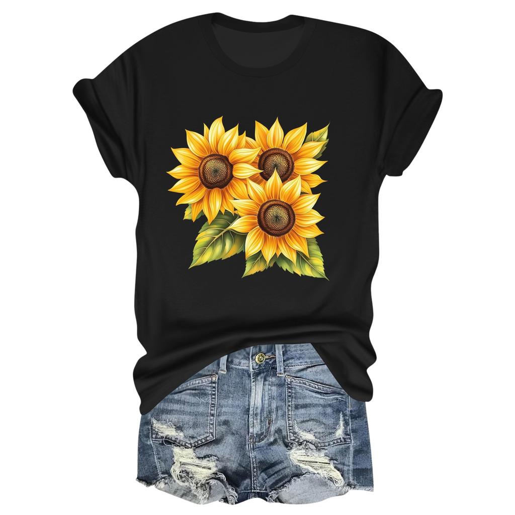 Child Casual Daily Round Neck Printed Short Sleeved T-shirt Letter Top