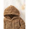high quality[Girls' Bear Hoodie Set] Girls' Warm Plush Bear Hoodie & Pants Set | Casual Cute Two-Piece with Little Bears Pattern | Autumn Winter