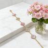 High-end Titanium Steel Four-leaf Clover Bracelet Fashion Classic Women's Zircon Bracelet