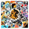 50pcs Waterproof Extreme Sports Graffiti Stickers for Motorcycle, DIY Computer, and Suitcase