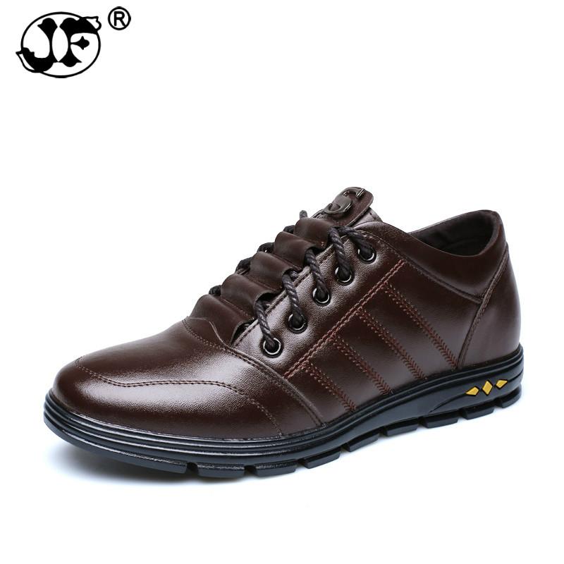 Mode 2019 Marke Herren Lässige Mode Atmungsleder Höhenerhöhung Elevator Schuhe Frühling Schnürschuhe Herren 6CM Zapatos Hombre fgb789