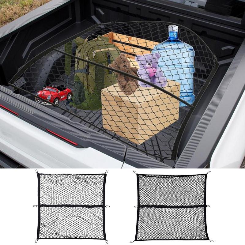 Truck Bed Cargo Net Highly Elastic Heavy Duty Truck Net Mesh Organizer For Trunk Moving Shelf Ceiling Road Outdoor