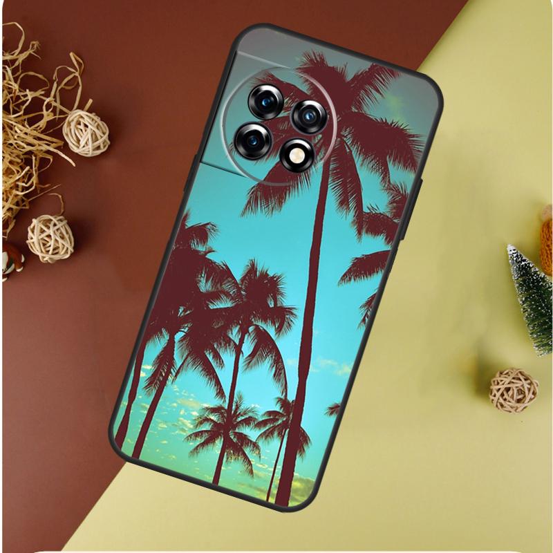 

Summer Beach Sunset Palm Tree For OnePlus 13 12 11 12R 13R 9 10 Pro 8T 9RT 10T 10R Nord 4 CE 2 3 Lite N20 N30 Phone Case OnePlus Nord 2