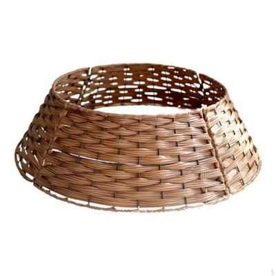 Christmas Tree Collar Base Cover Decoration Woven Skirt for Party