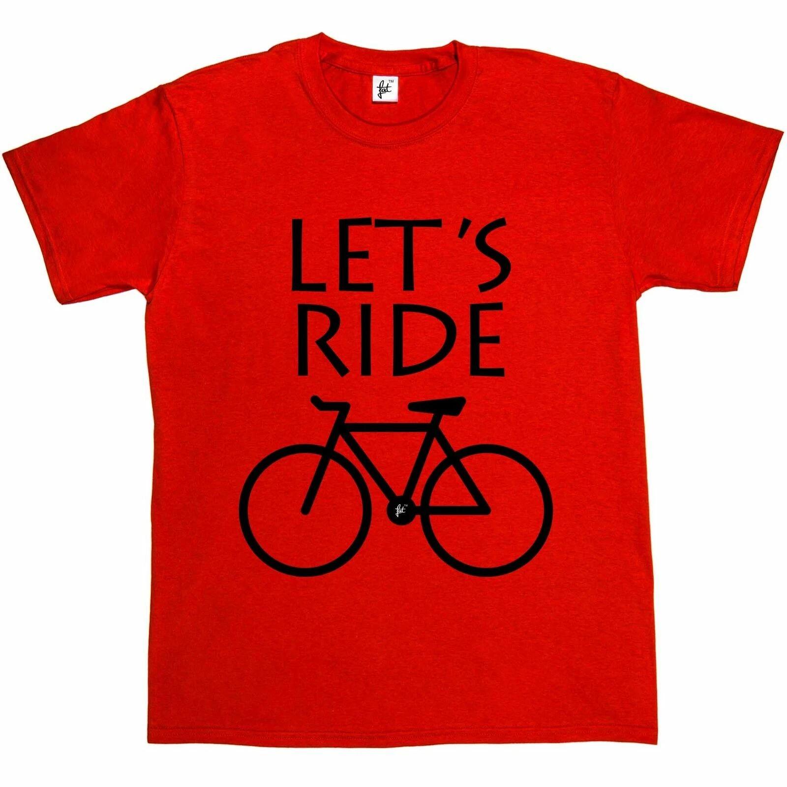Let s Ride Cycle Bike Cycling Gift Present Joke Funny Birthday Mens T-Shirt L