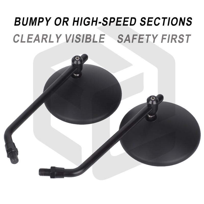 For Z900RS W800 Anti-Glare Rearview Mirror Retro Side Mirror For Kawasaki W230 Eliminator 400 Z650RS Electroplated Mirror