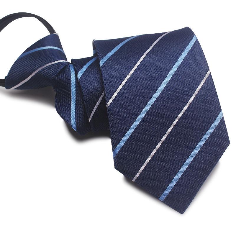 Men's 8cm No-Knot Zipper Tie - Easy-Pull Business Formal Tie