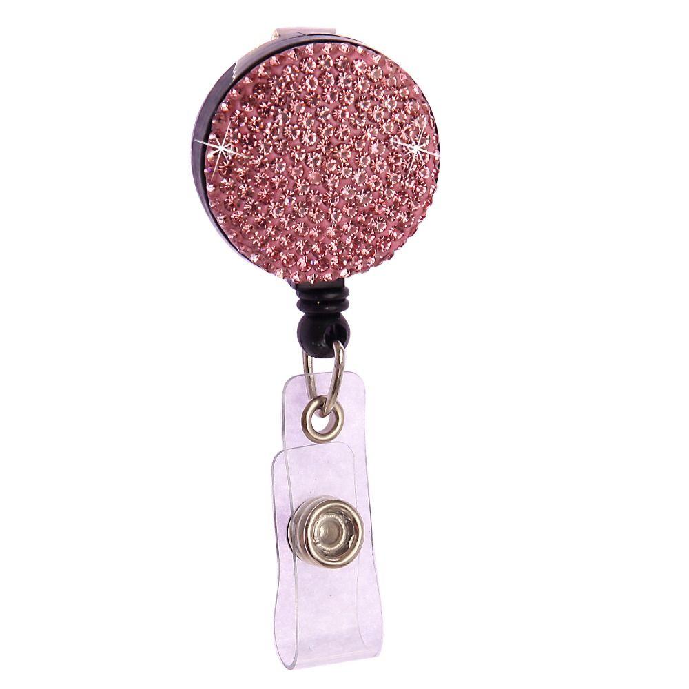 Chest Card Nurse Badge Reel Sparkle Easy Pull Buckle Retractable Badge Holder  Doctor Hospital