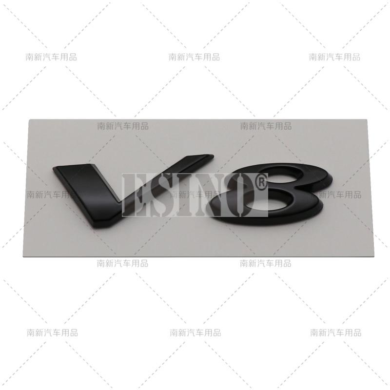 Car Styling 3D 3.0 5.0 V6 V8 Car ABS RearTrunk Fender Adhesive Badge Body Tailgate Displaceme Emblem For Jaguar XE XF XJ HH1