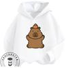 Loose Comfy Spring Autumn Hoodie Capybara Trendy Animal Motif Casual All Match Streetwear For Kids